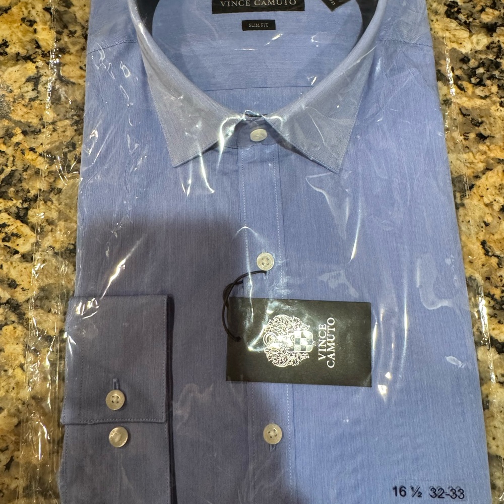 Vince Camuto Men's Light Blue Dress Shirt - Picture 1 of 5